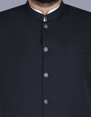 Black Plain Waist Coat WC2520-1S-36