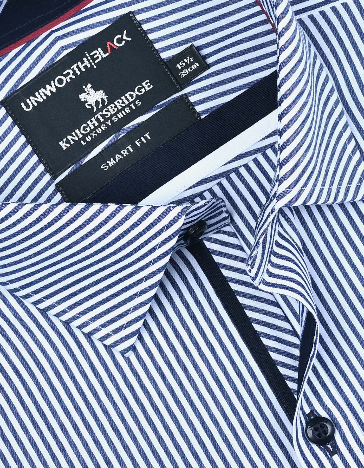 Stripe Navy Tailored Smart Fit Shirt FS2871-3SF-15