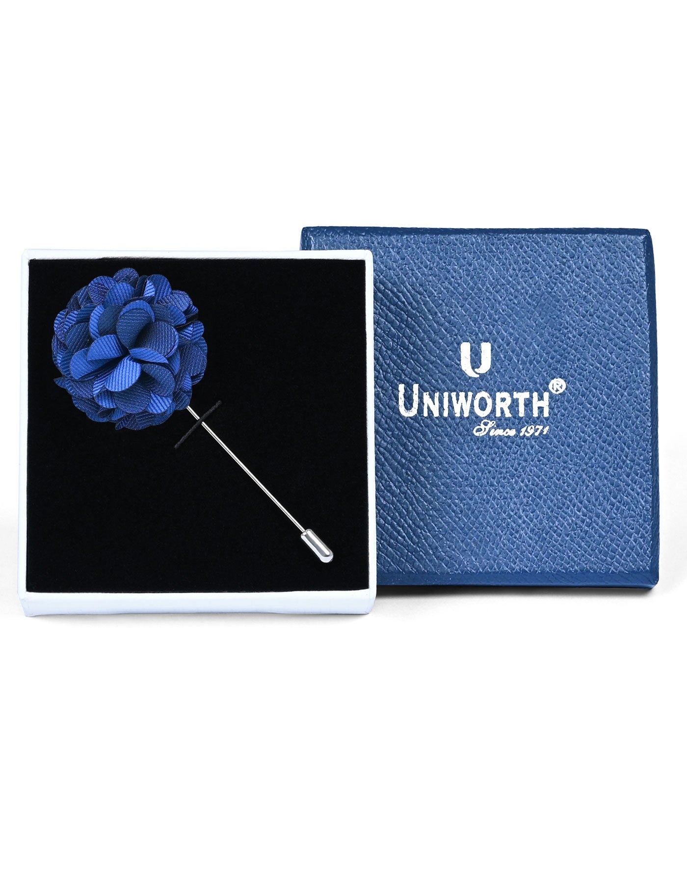 Blue Floral Coat Lapel Pin