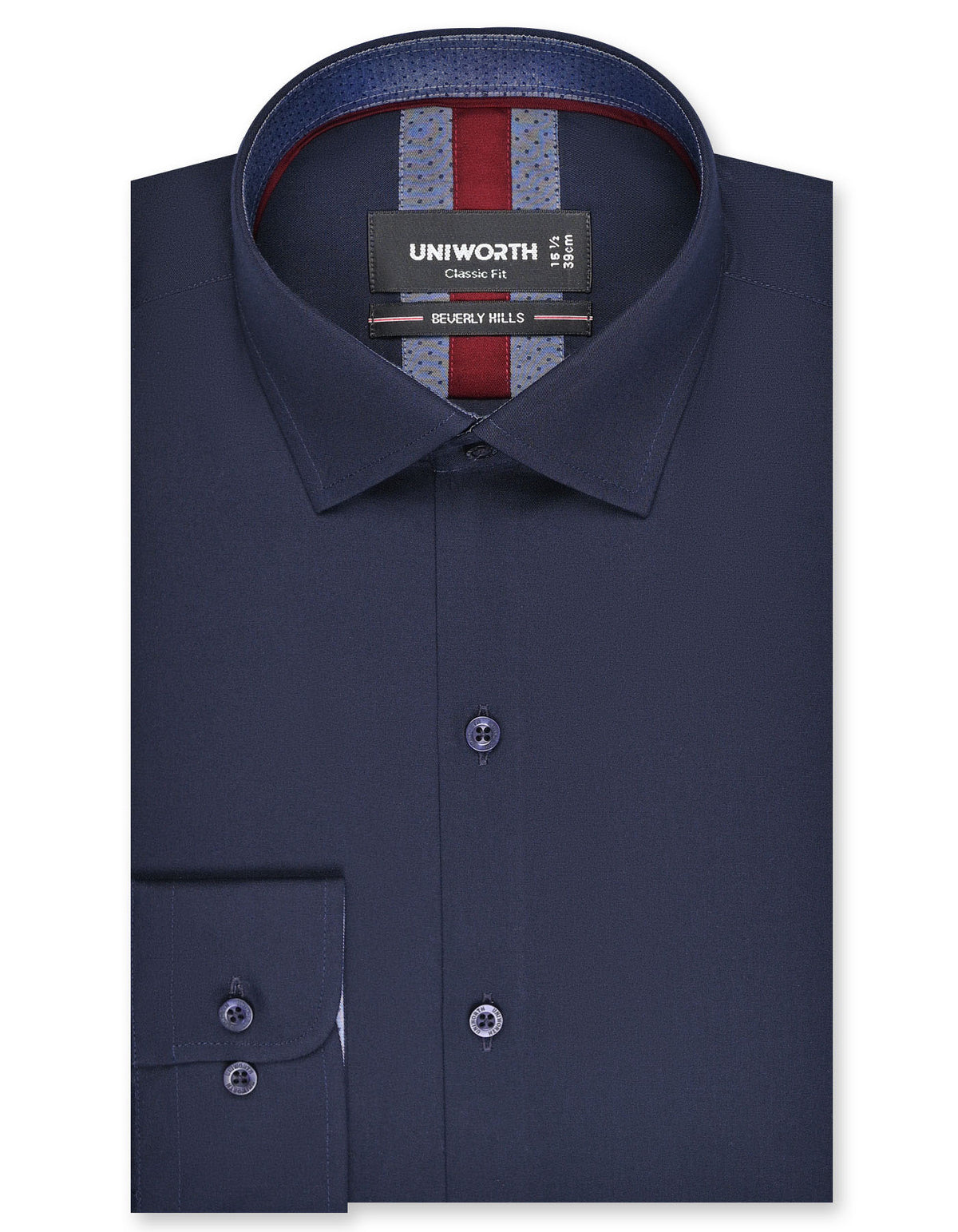 Plain Navy Classic Fit Shirt FS1601-4RF-14.5
