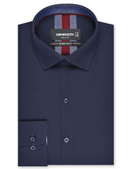 Plain Navy Classic Fit Shirt FS1601-4RF-14.5