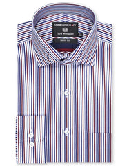 Stripe Maroon Tailored Smart Fit Shirt FS2878-2SF-14.5