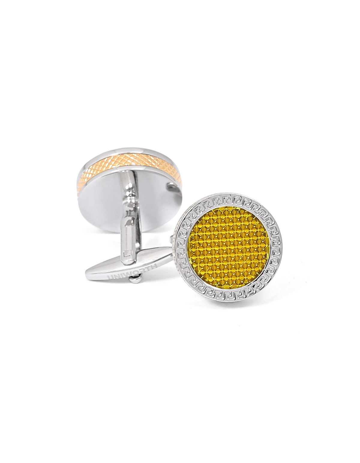Yellow Circle Cufflink
