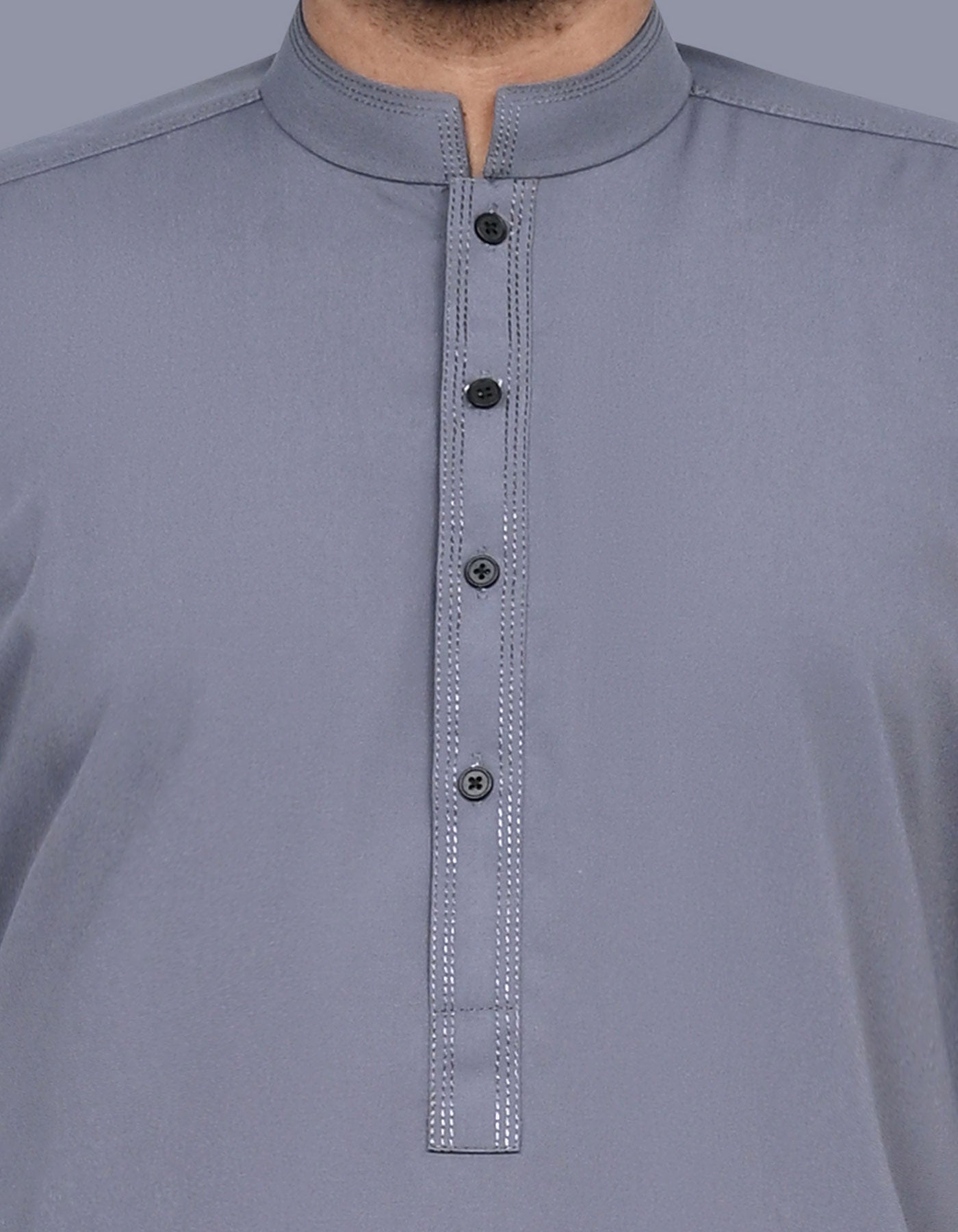 Grey Plain Kameez Shalwar KS2563S-S