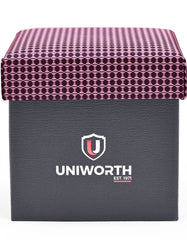 Lavendar Dotted Cufflink Tie Set