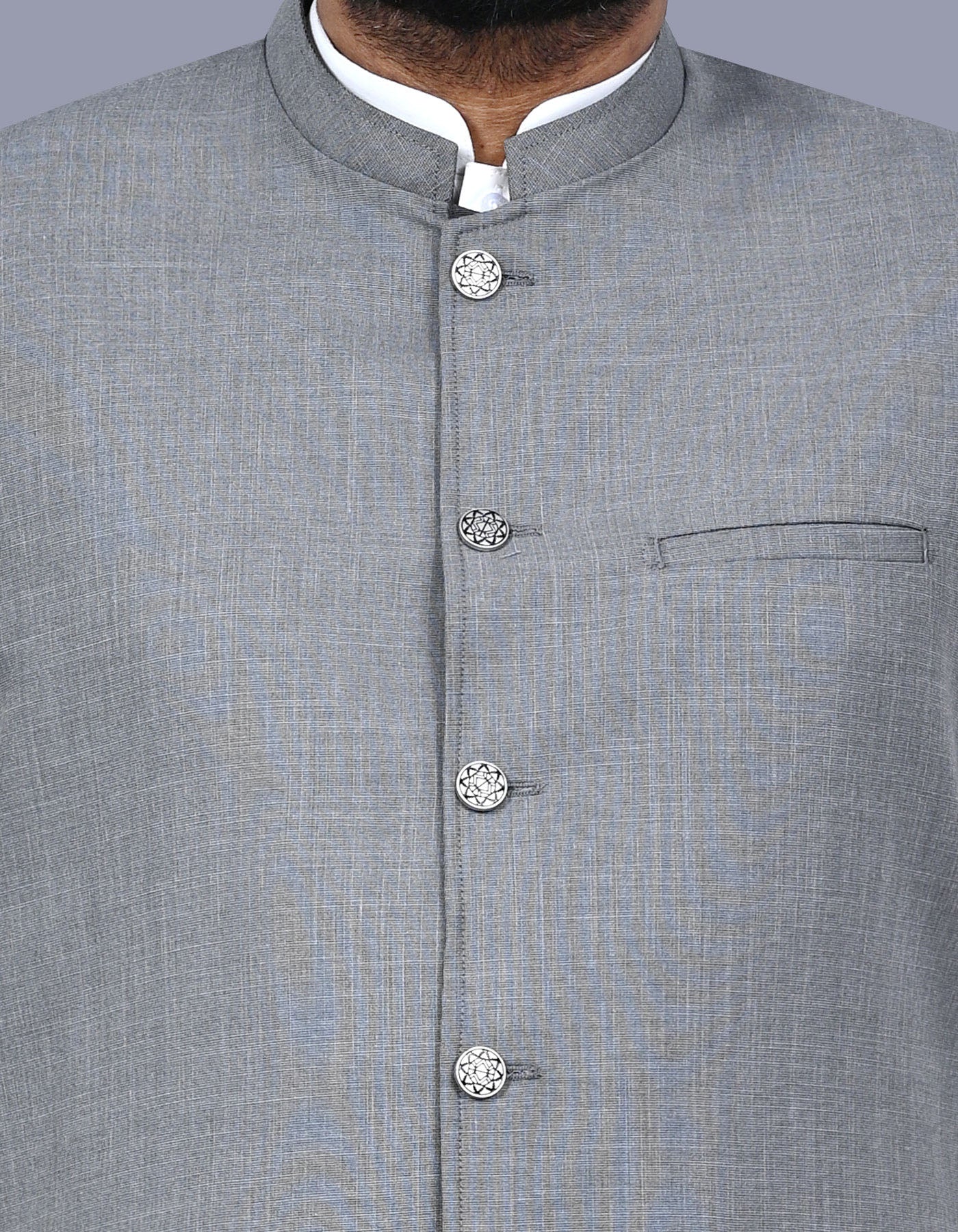 Grey Texture Waist Coat WC2516-4S-36