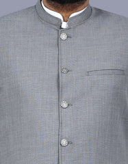 Grey Texture Waist Coat WC2516-4S-36