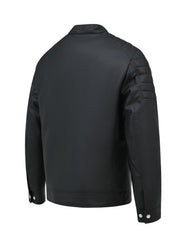 Black Plain Biker Jacket