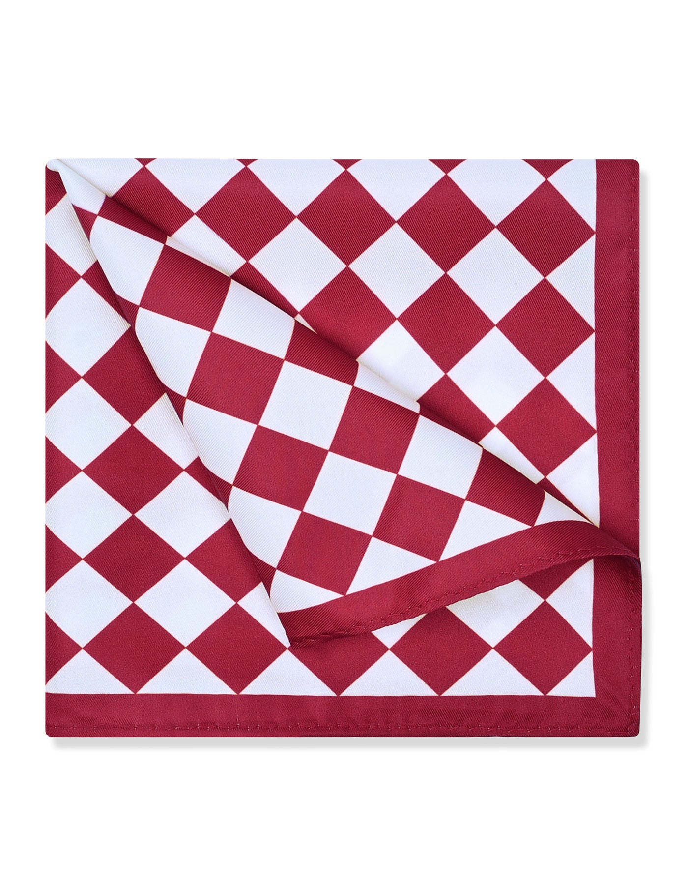 Red Geometric Pocket Square