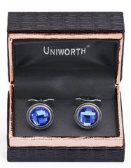 Blue Circle Cufflink