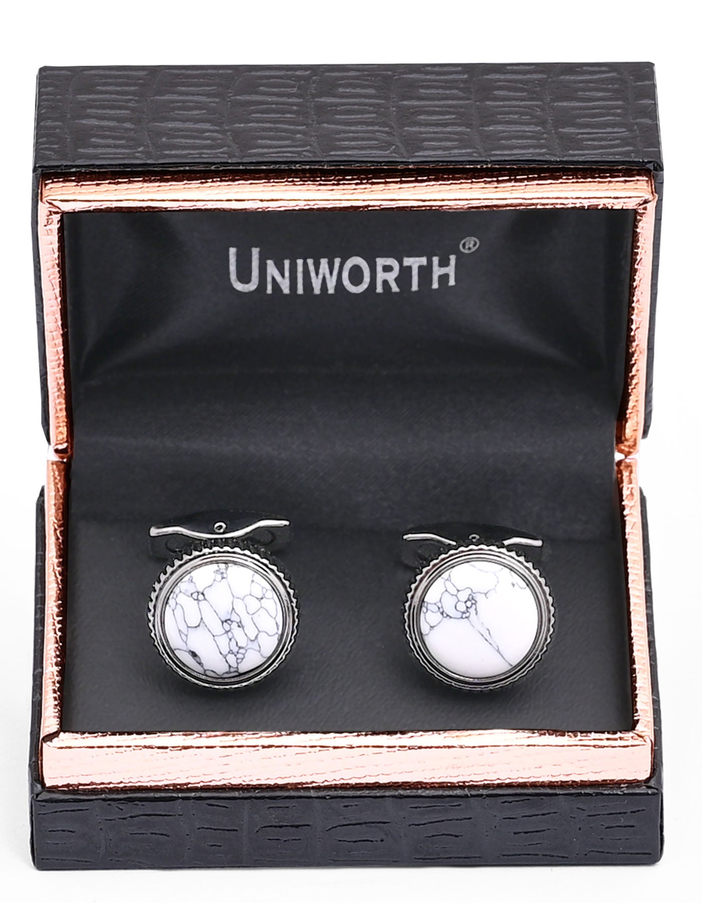 White Circle Cufflink