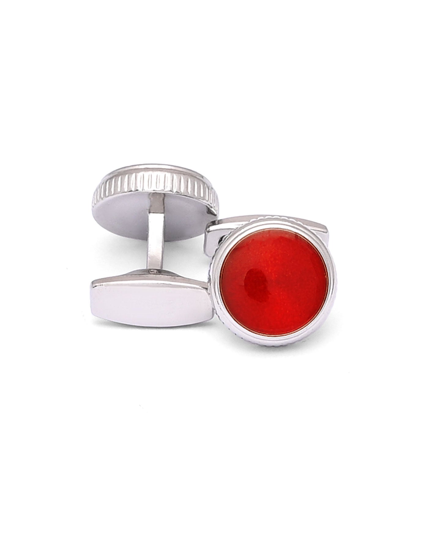 Red Geometric Cufflink