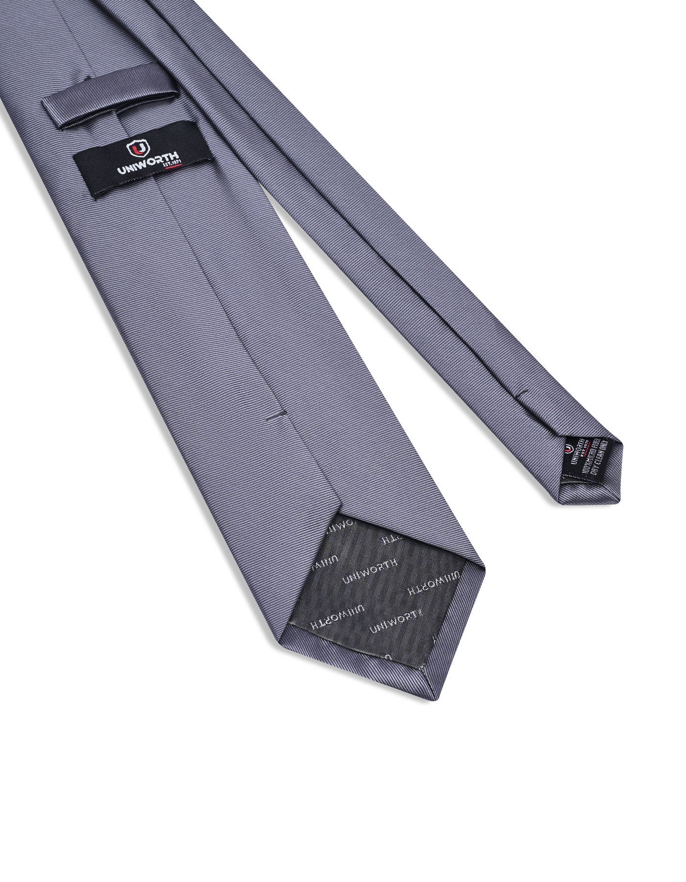 Grey Self Plain Tie