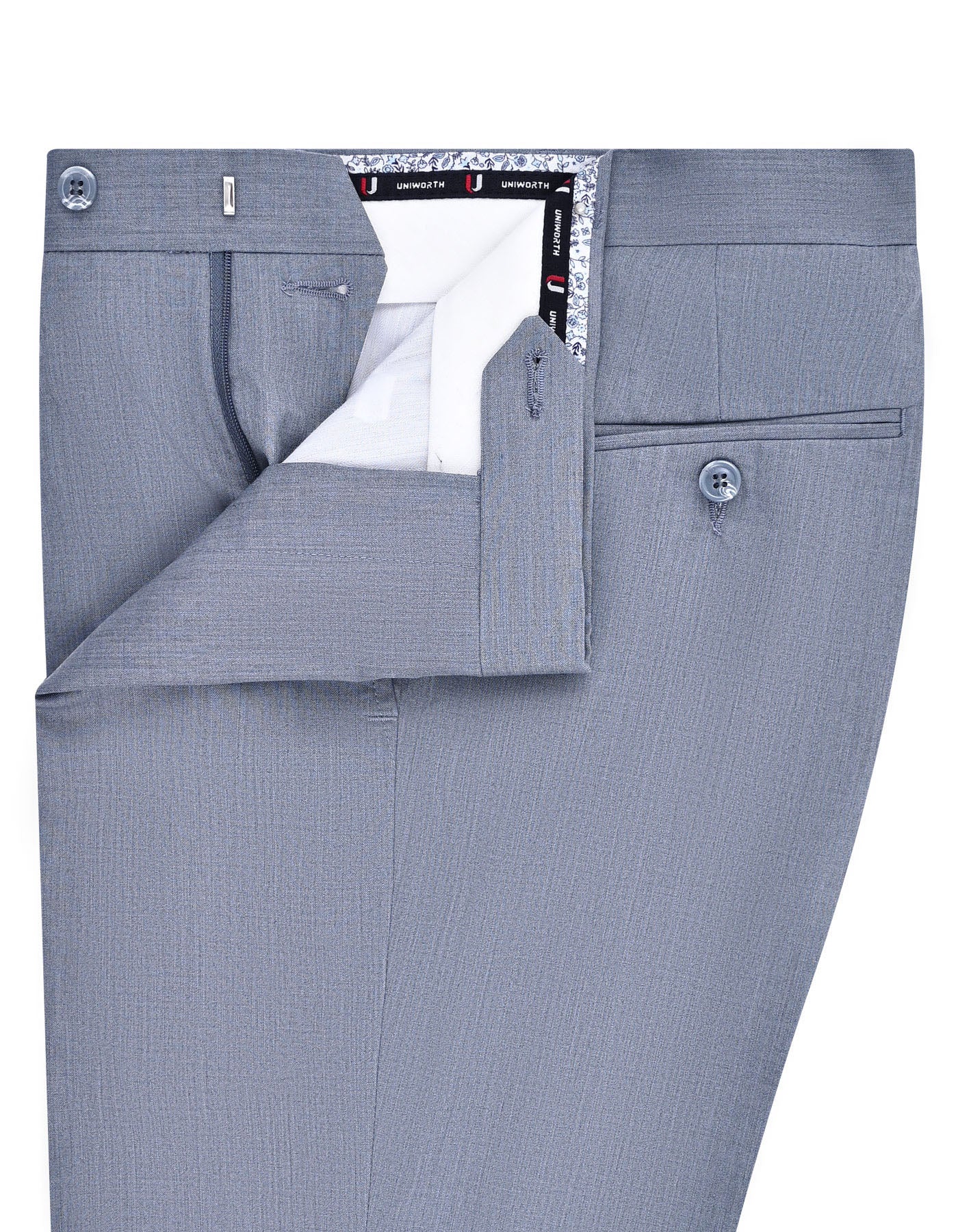 Grey Plain Formal Trouser Classic Fit FT572-1C-32