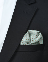 C Green Dotted Pocket Square