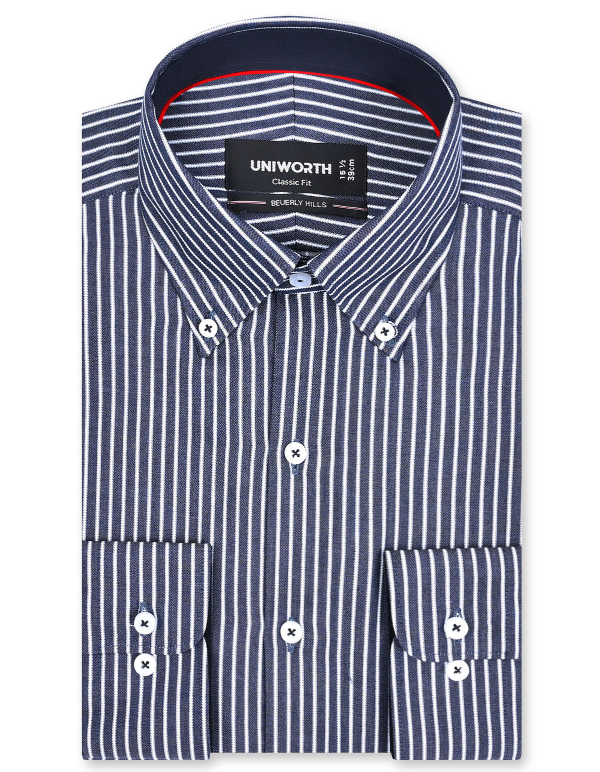 Stripe Navy Classic Fit Shirt FS2823RF-14.5