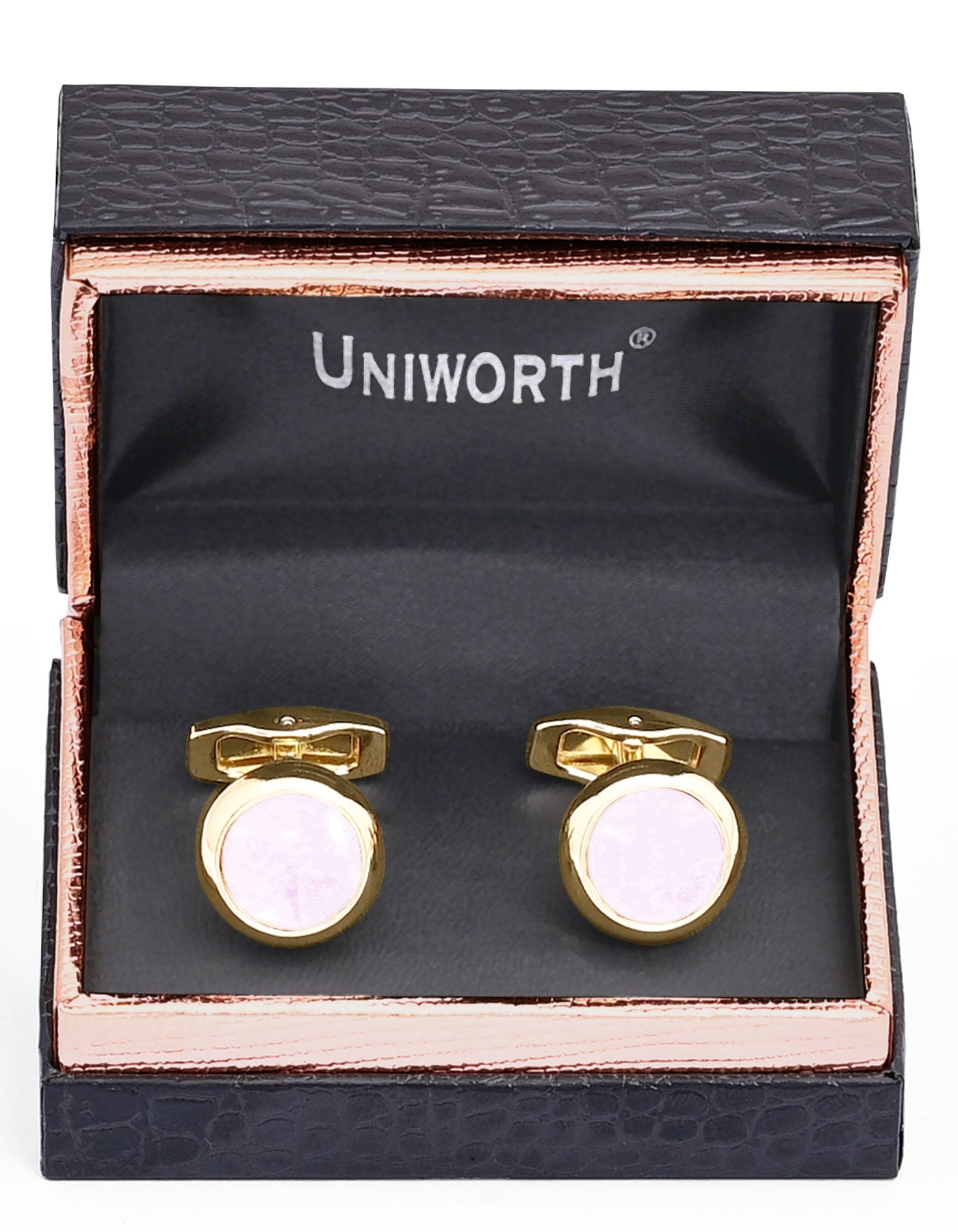White Circle Cufflink