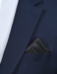 Black Plain Pocket Square
