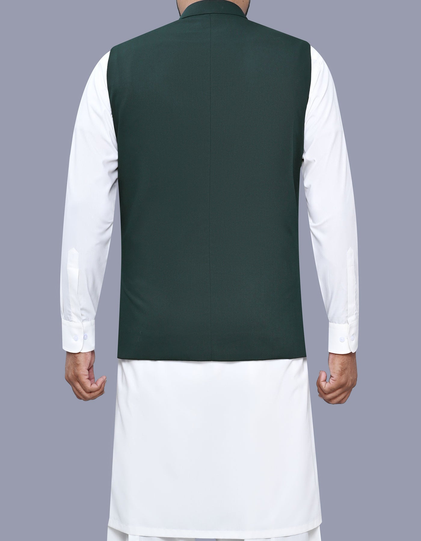 D Green Plain Waist Coat WC2519-1S-40