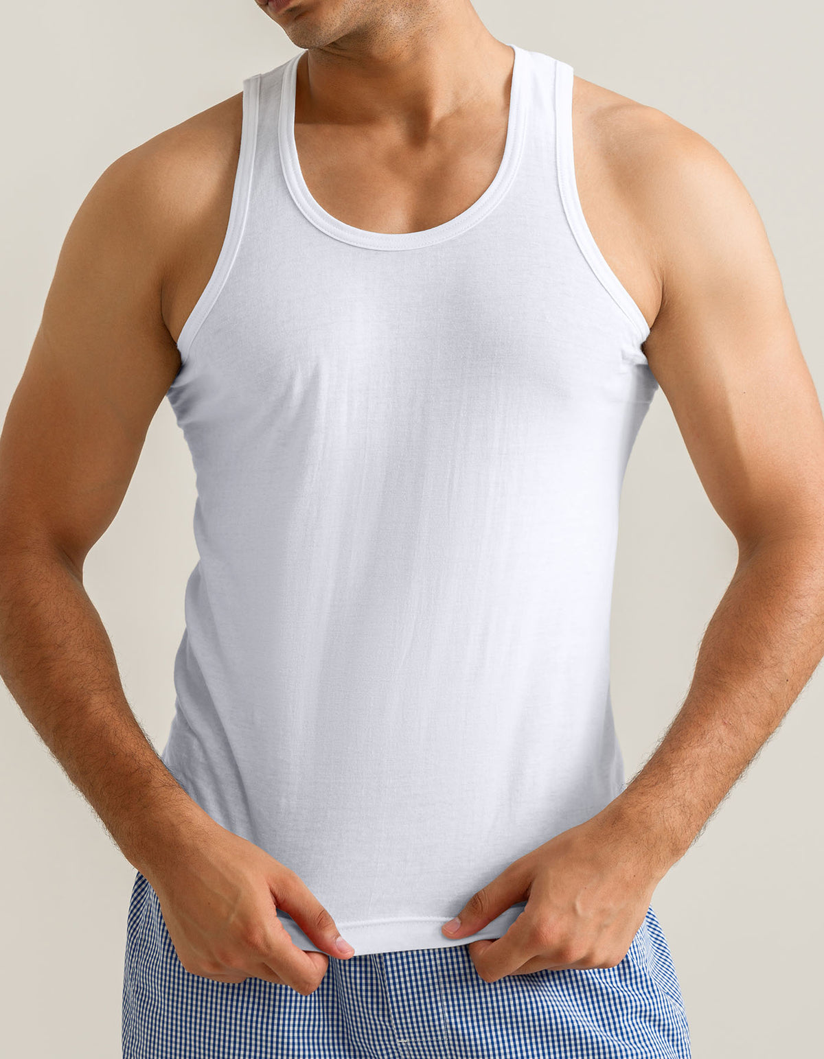 White Seamless Jersey Vest