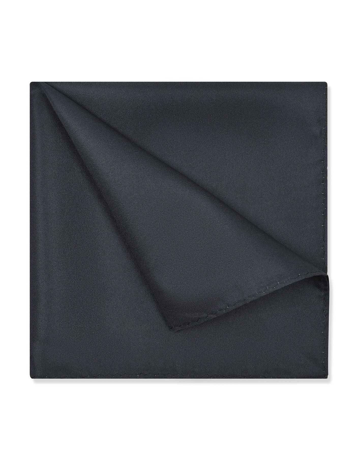 Black Plain Pocket Square