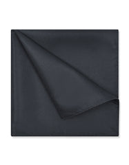 Black Plain Pocket Square