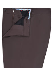 Chocolate Plain Formal Trouser Tailored Smart Fit FT541-1C-36
