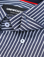 Stripe Navy Tailored Smart Fit Shirt FS2823SF-15.5