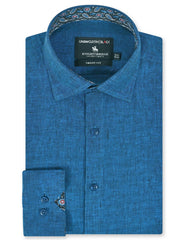 Plain Blue Tailored Smart Fit Shirt FS2424-1SF-14.5