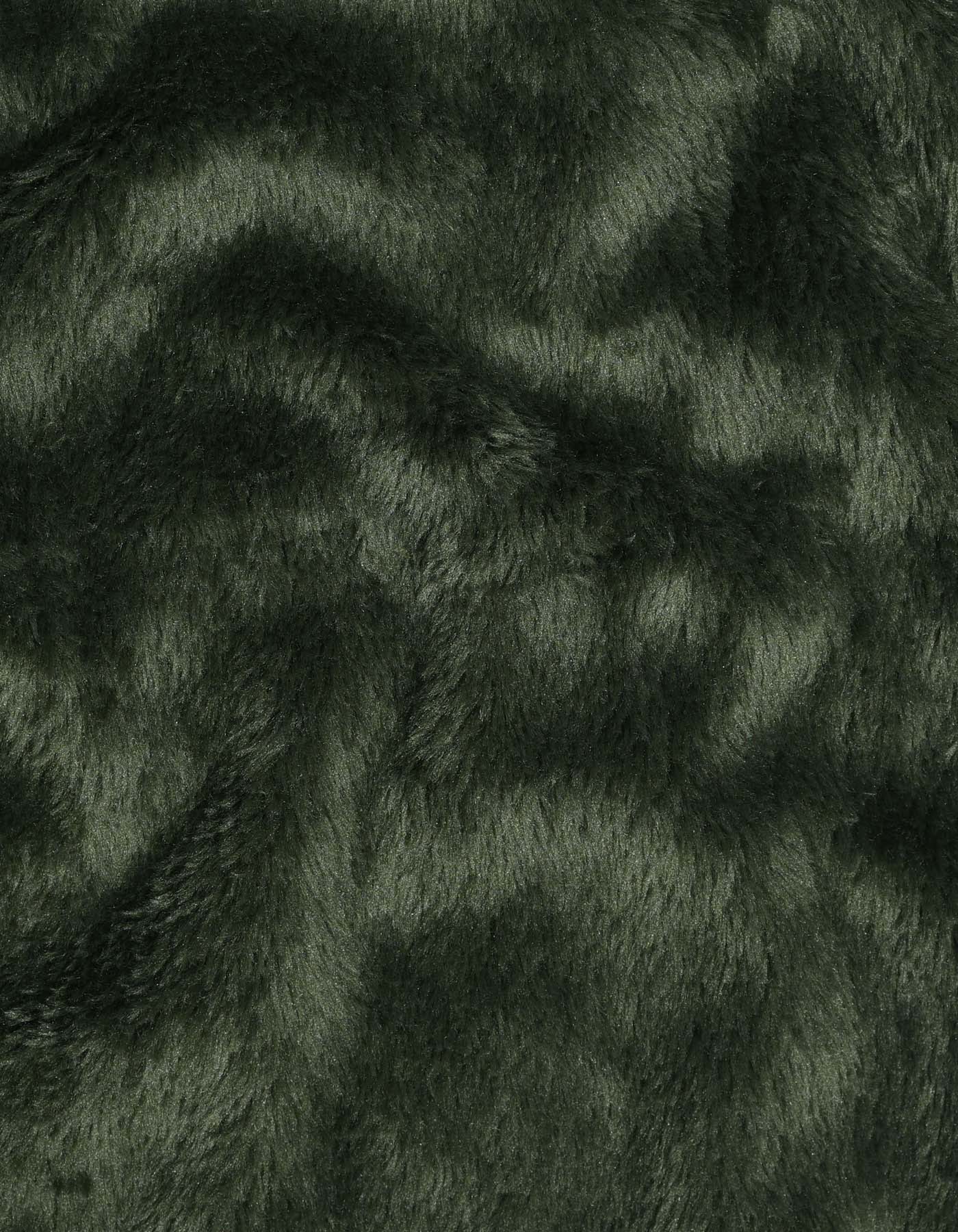 Olive Relax Fit Sherpa Pullover Hoodie