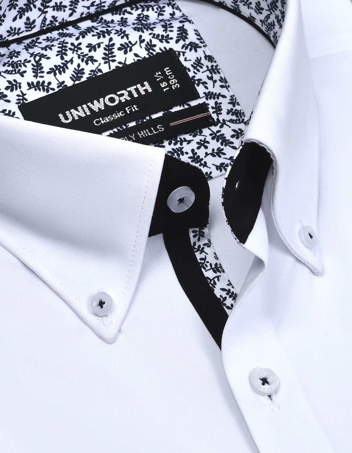 Plain White Classic Fit Shirt FS1596-3RF-15