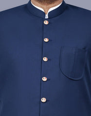 Blue Plain Waist Coat WC2517-1S-36