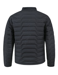 Black Plain Mock Neck Puffer Jacket