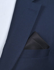 Black Plain Pocket Square