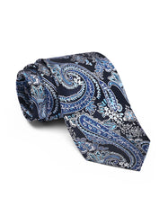 D Navy Floral Tie