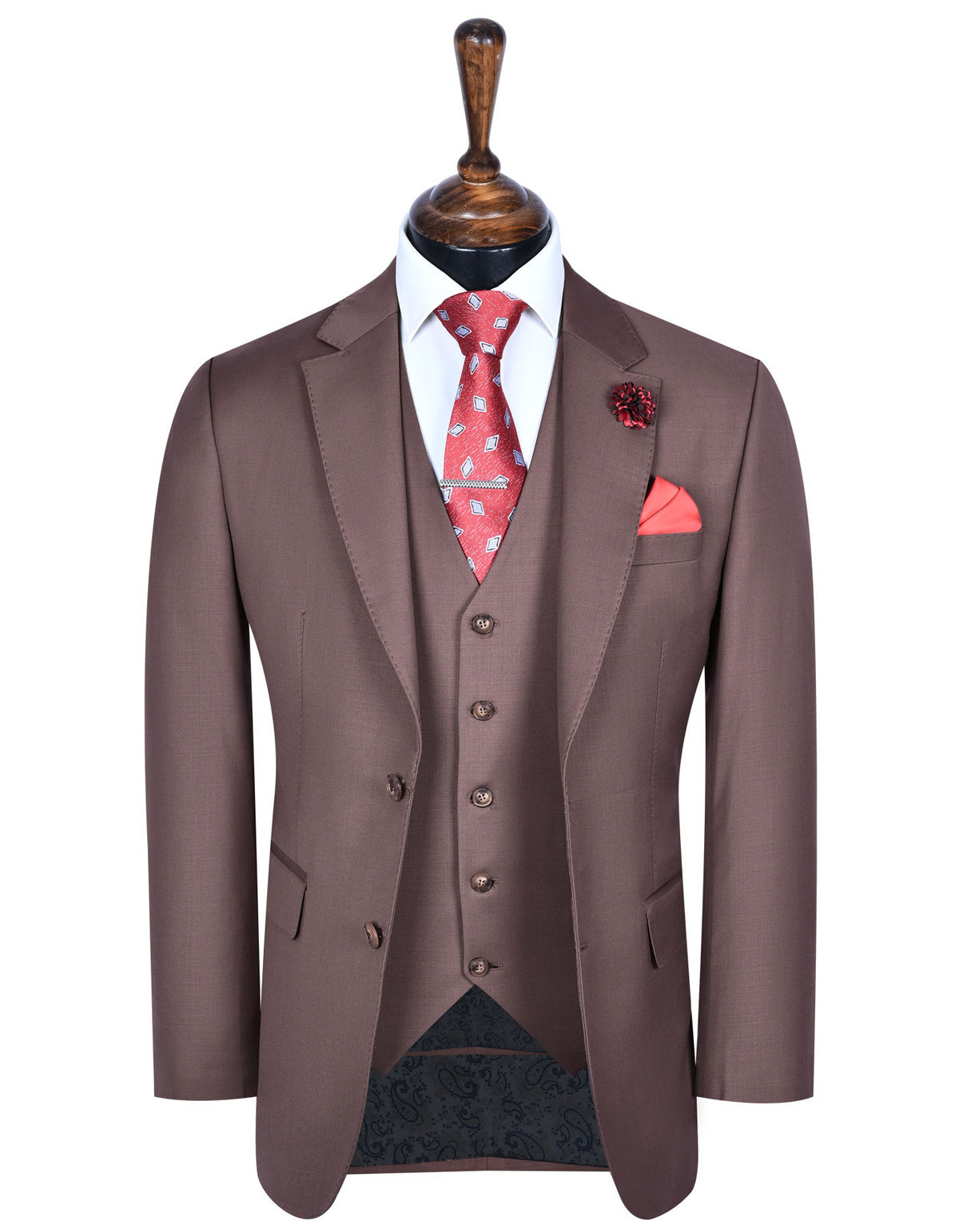 D Khaki Plain Suit ST2609-4C-34