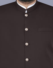 Chocolate Plain Waist Coat WC2502-5S-36