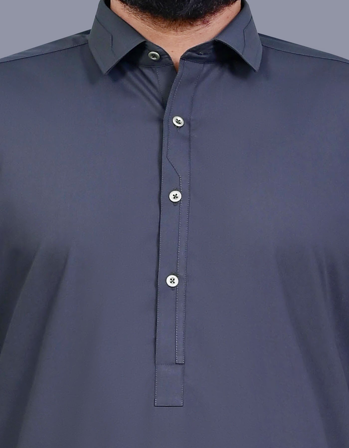 Grey Plain Kameez Shalwar KS2639S-S