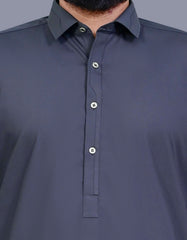 Grey Plain Kameez Shalwar KS2639S-S