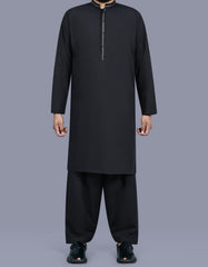 Black Plain Kameez Shalwar KS2673R-XS