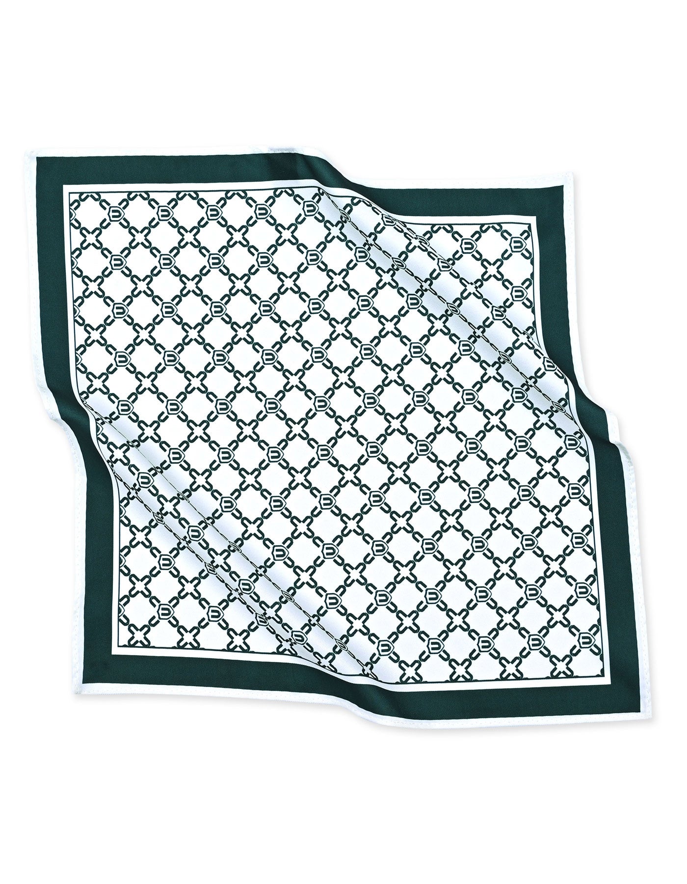 Cream Geometric Pocket Square