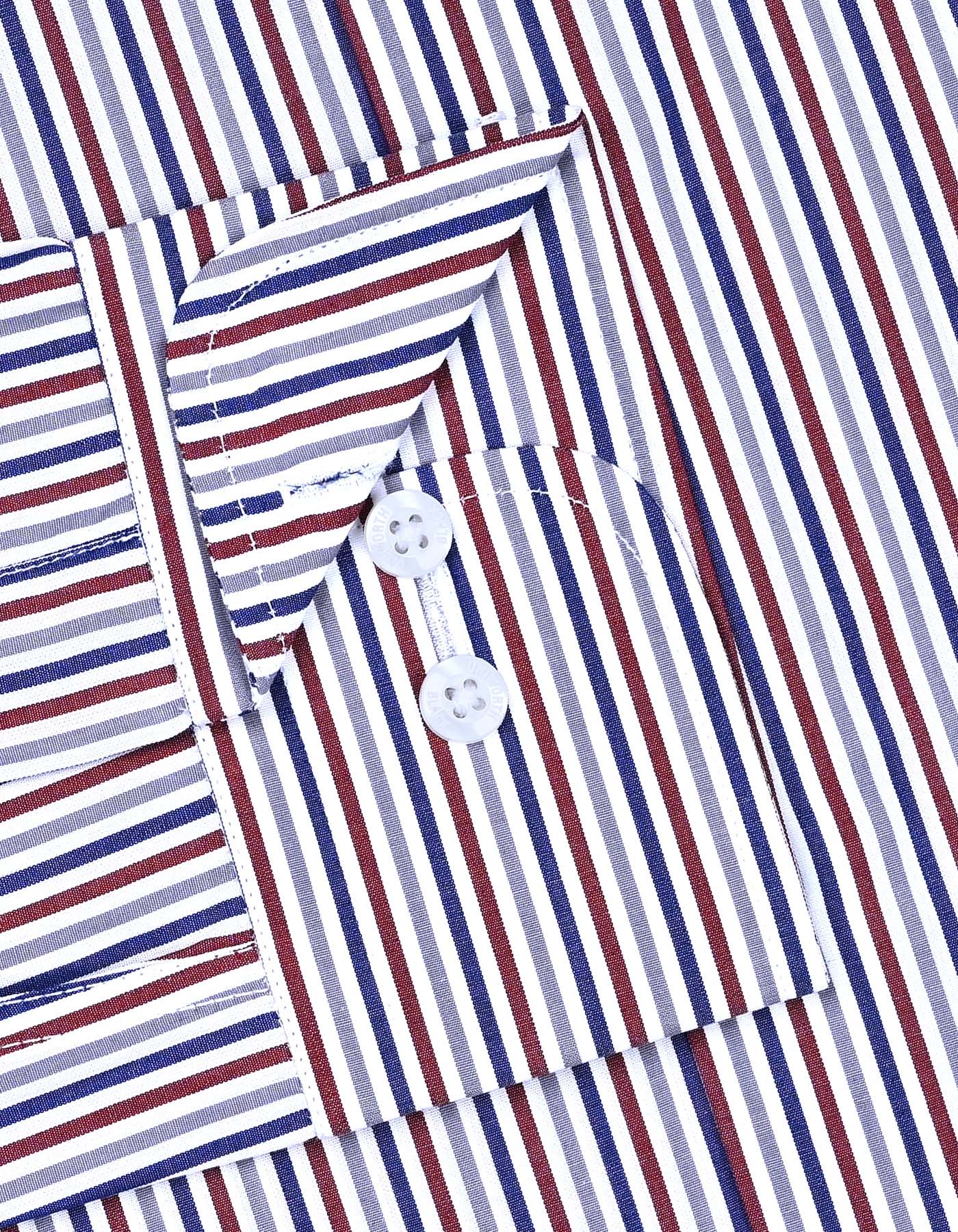 Stripe Maroon Classic Fit Shirt FS2878-2RF-15.5