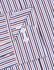 Stripe Maroon Classic Fit Shirt FS2878-2RF-15.5
