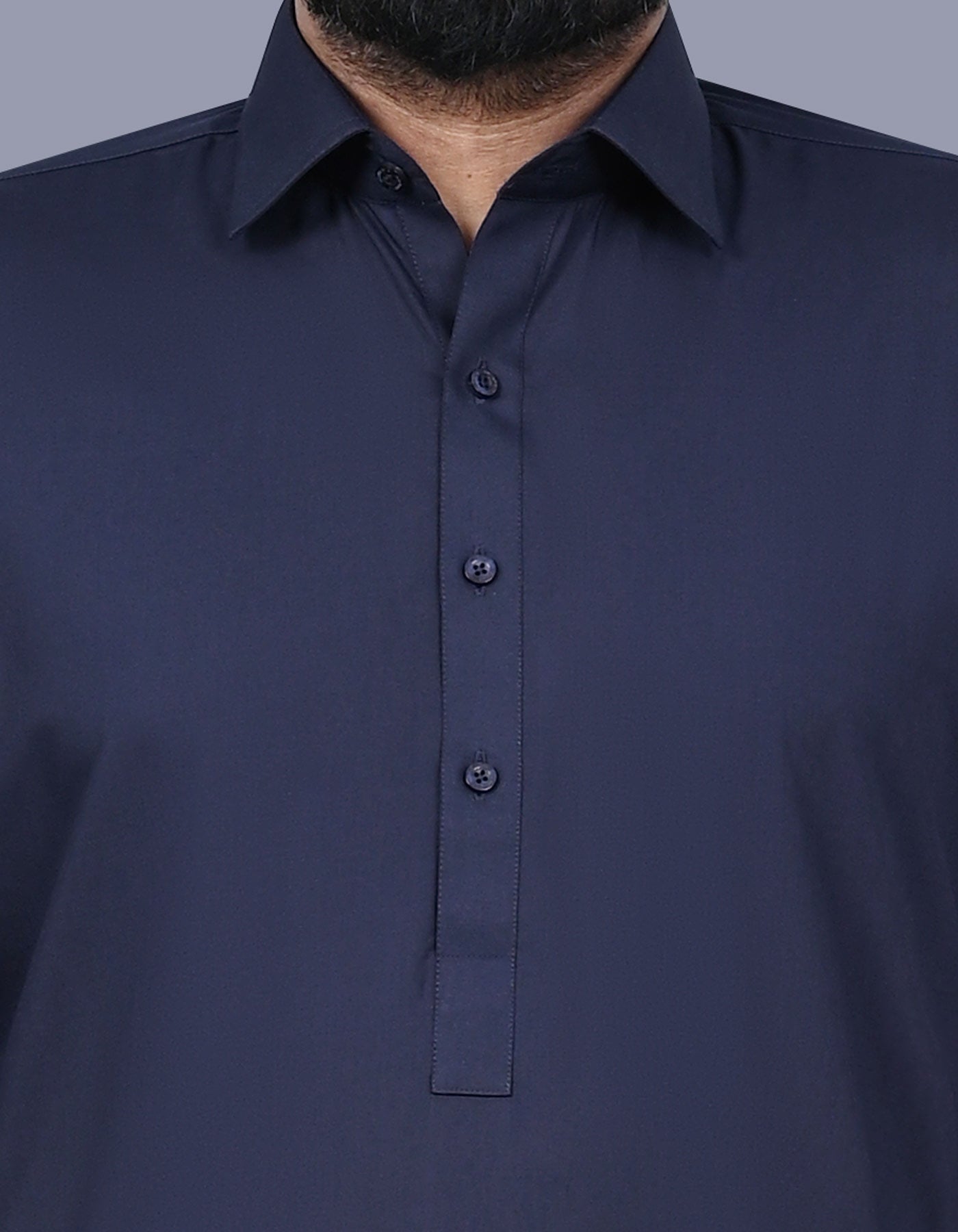 Navy Plain Kameez Shalwar KS2528S-S