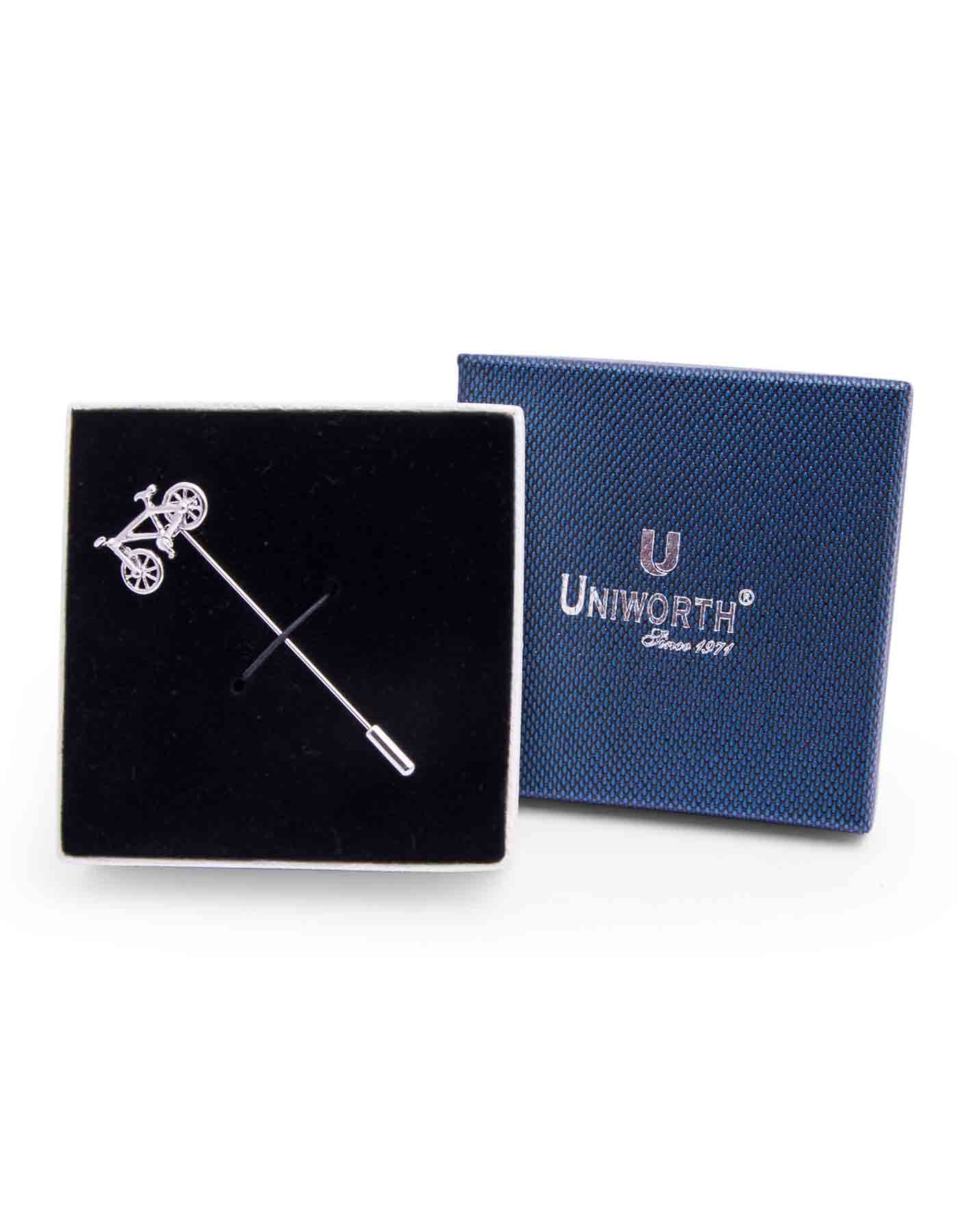 Silver Bicycle Lapel Pin