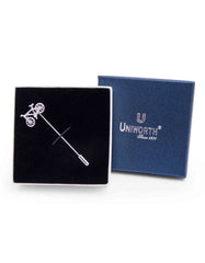 Silver Bicycle Lapel Pin