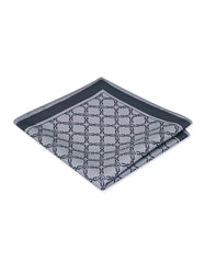 Grey Geometric Pocket Square