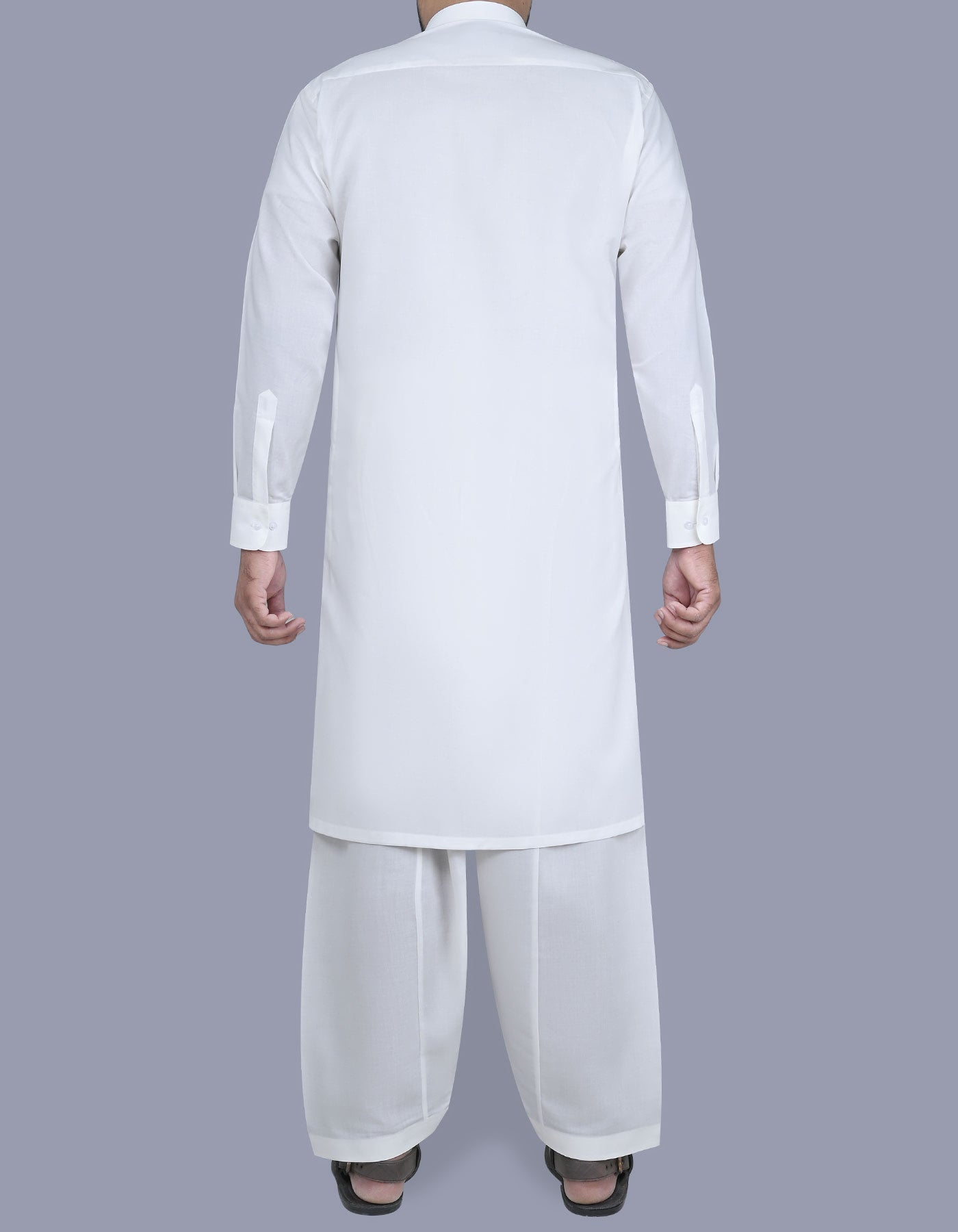 Off White Plain Kameez Shalwar KS2516-4S-L