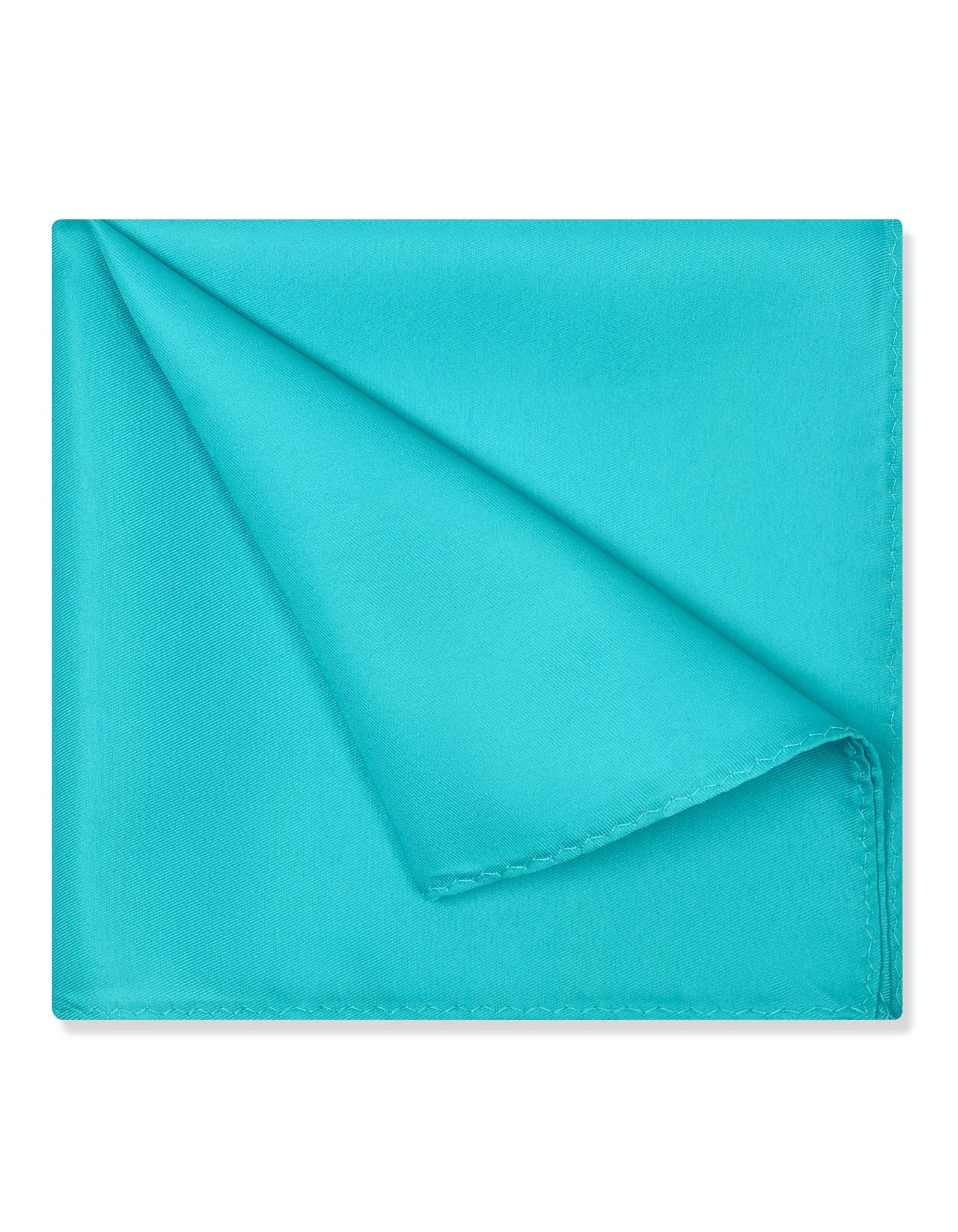 Turquoise Plain Pocket Square