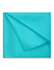 Turquoise Plain Pocket Square